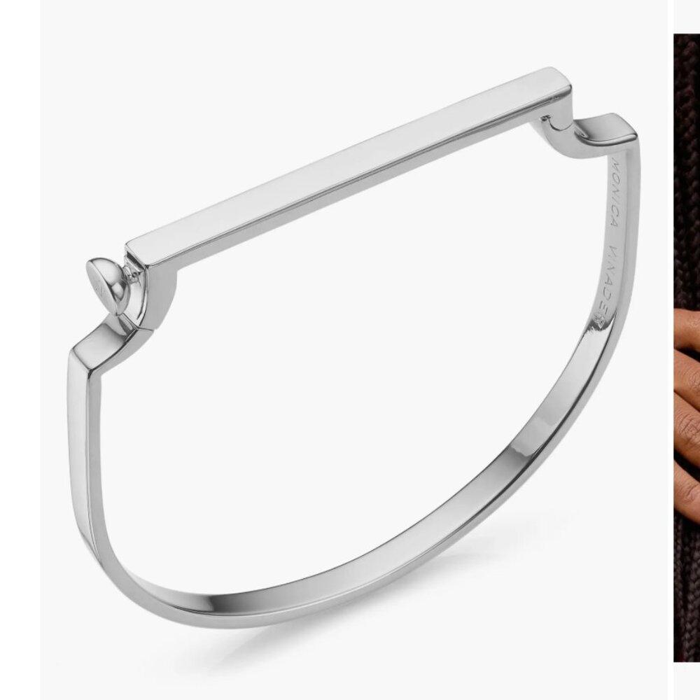Monica Vinader Signature Thin Bangle, Sterling Silver